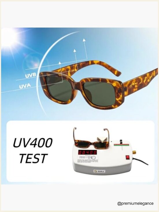 Rectangle Polarized Sunglasses TR90 Frame UV400 TAC Lens Chunky Thick